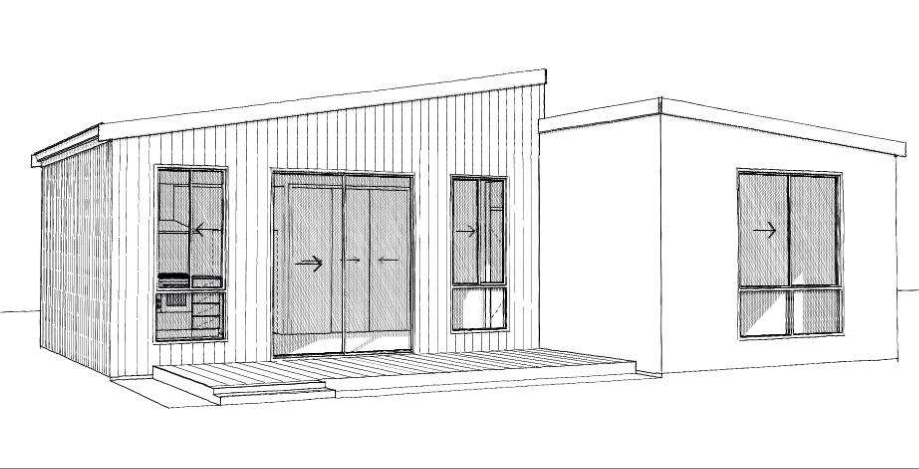 2x1 Granny Flat Elevation